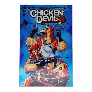 Aftershock Comics Chicken Devils #1 Diamond Summit Exclusive Metal Cover 2023﻿